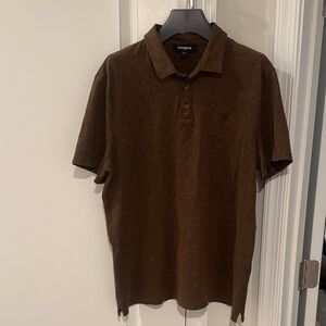Express Men's Rich Brown Polo Shirt